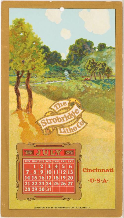 Calendar Card / July 1907