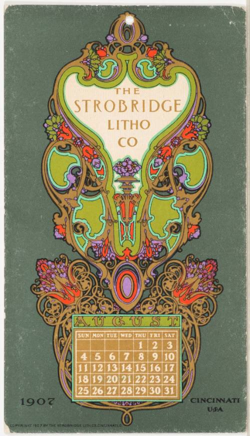 Calendar Card / August 1907