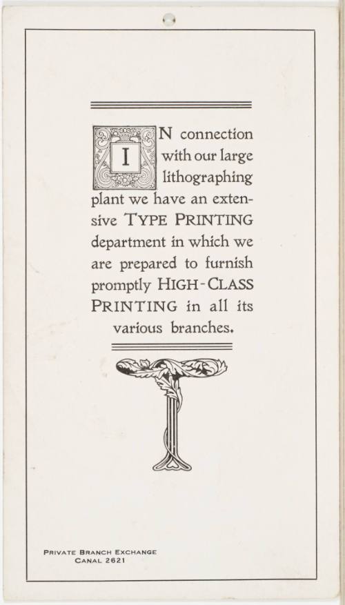 Calendar Card / April 1909