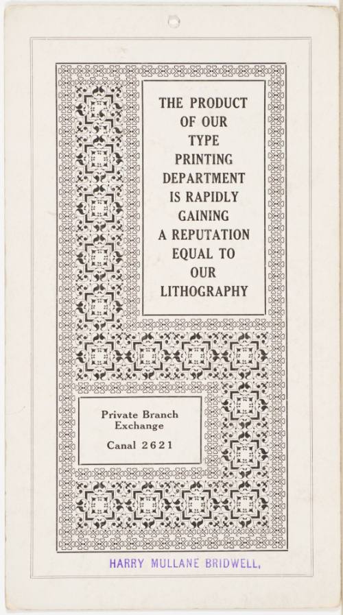 Calendar Card / May 1909