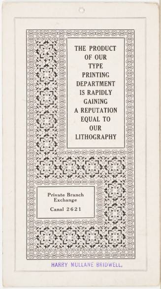 Calendar Card / May 1909