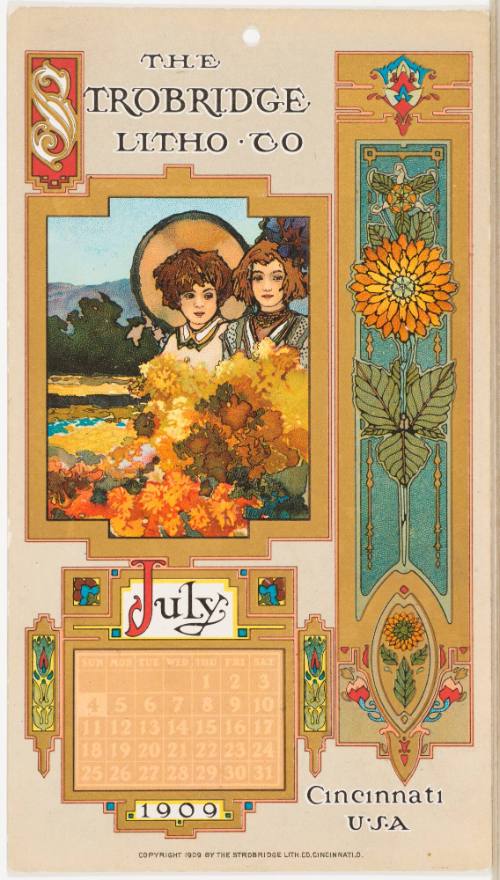 Calendar Card / July 1909