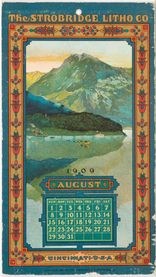 Calendar Card / August 1909