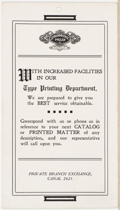 Calendar Card / August 1909