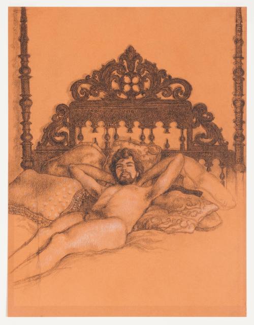 Figure on Antique Bed