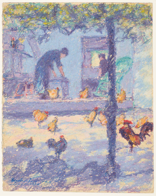 Women Working on Porch