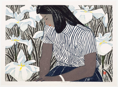 Young Woman and Iris (Shobu to Shojo)