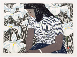 Young Woman and Iris (Shobu to Shojo)