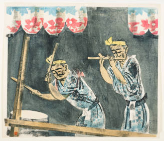 Two Musicians (Flute and Drum)