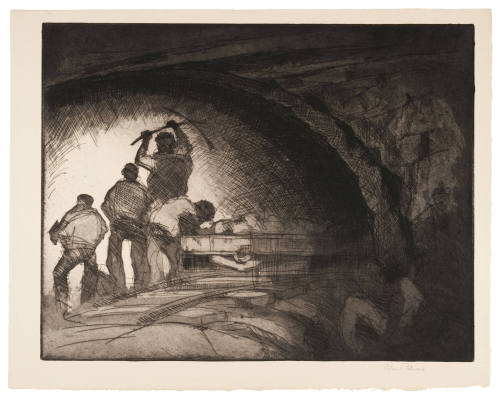 An Interior of a Coal Mine