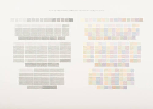 All One-, Two-, Three-, and Four-Part Combinations of Lines in Four Directions and in Four Colors