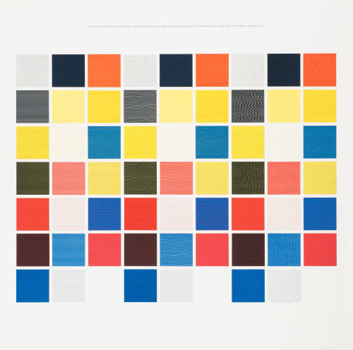 Lines + Color. Straight, Not-Straight and Broken Lines Using All Combinations of Black, White, Yellow, Red and Blue for Lines and Intervals