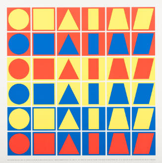 Six Geometric Figures in Three Colors on Three Colors and All their Combinations