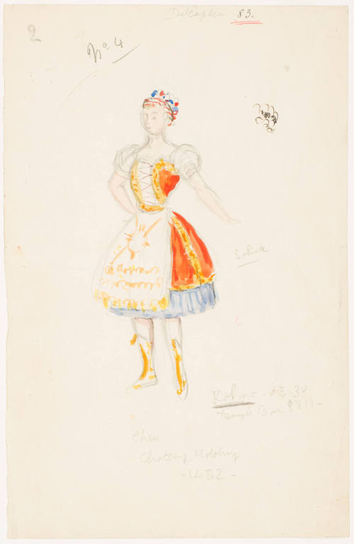 Mazurka Dancer for the Ballet "Coppelia" (Act I)