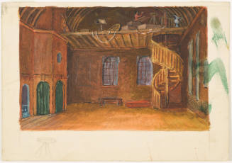 Toy Shop Backdrop for the Ballet "Coppelia" (Act I)