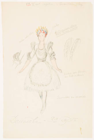 Swanilda in Wedding Dress for the Ballet "Coppelia" (Act III)