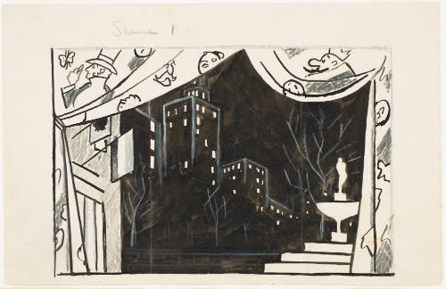 Front of the Plaza Hotel  Backdrop for the Ballet "The New Yorker" (Scene I)