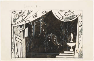 Front of the Plaza Hotel  Backdrop for the Ballet "The New Yorker" (Scene I)