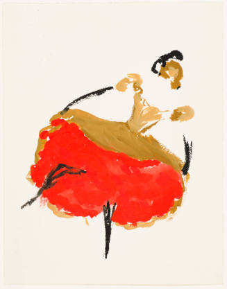 Can Can Dancer for the Ballet "Gaité Parisienne"