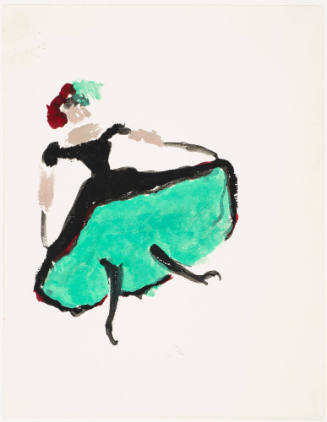 Can Can Dancer for the Ballet "Gaité Parisienne"