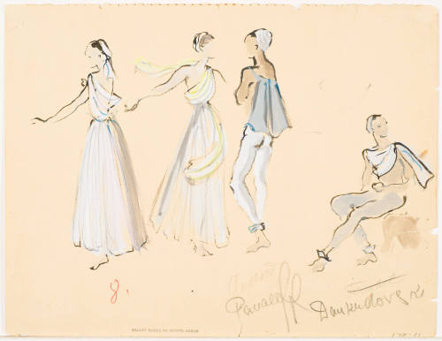Costume Study from the Ballet "The Seventh Symphony" (Possibly from the Third Movement: The Sky)