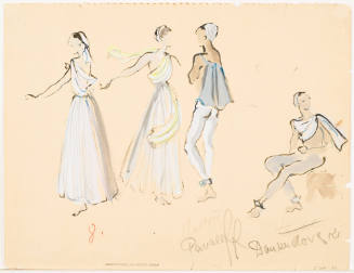 Costume Study from the Ballet "The Seventh Symphony" (Possibly from the Third Movement: The Sky)