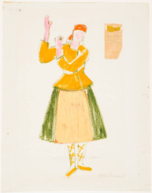 Woman's Costume for Russian Folk Dance for the Ballet “Snow Maiden” (Scene II)