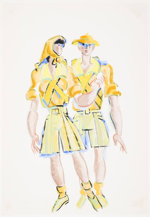 Girl and Boy Hiker for the Ballet "Ghost Town"