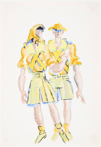 Girl and Boy Hiker for the Ballet "Ghost Town"