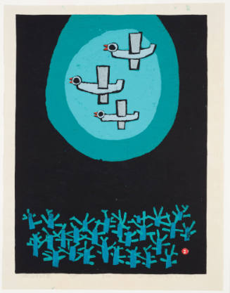 Birds Flying Over the Woods