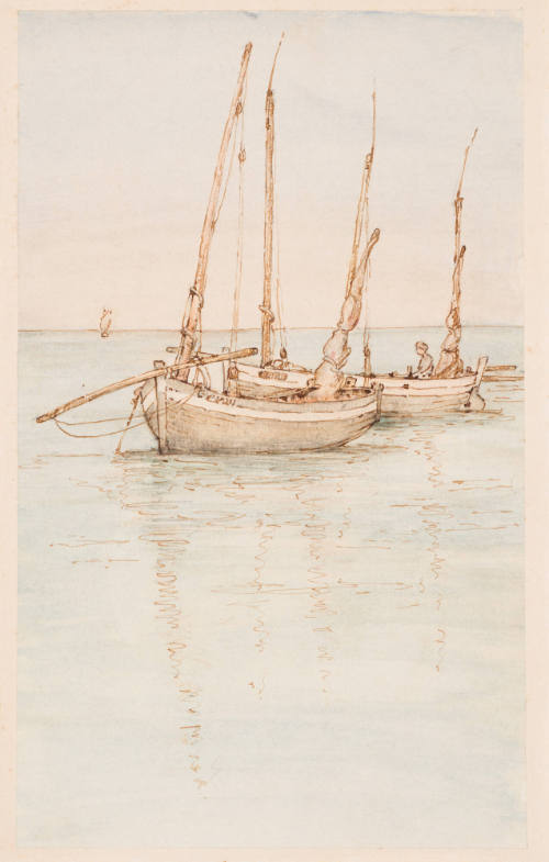 Fishing Smacks at Anchor