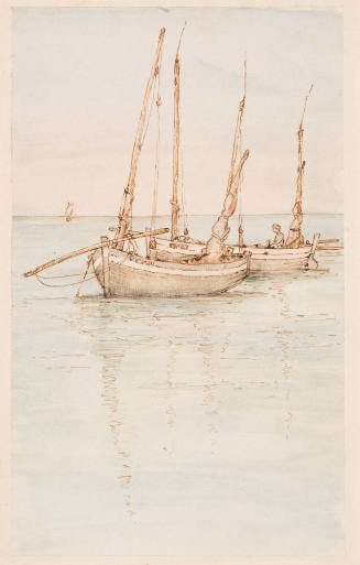 Fishing Smacks at Anchor