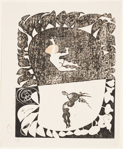 Putti Floating in Vegetable-Trimmed Space