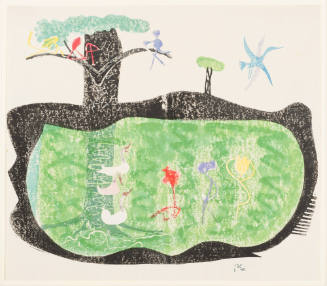 Three Ducks and Three Lilies