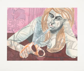 Portrait with Scissors and Nightclub