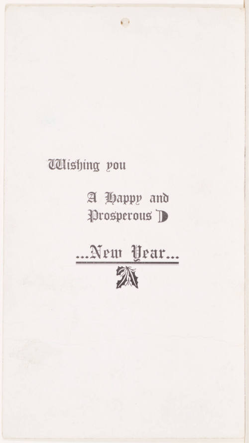 Calendar Card / January 1910