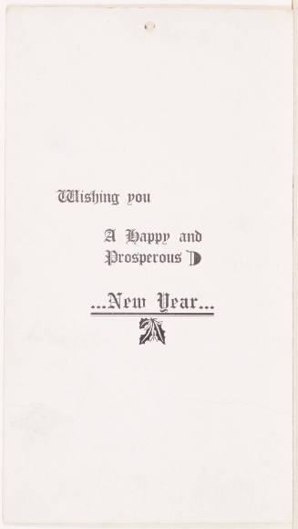 Calendar Card / January 1910