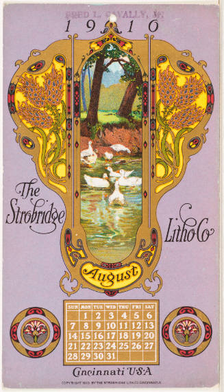 Calendar Card / August 1910