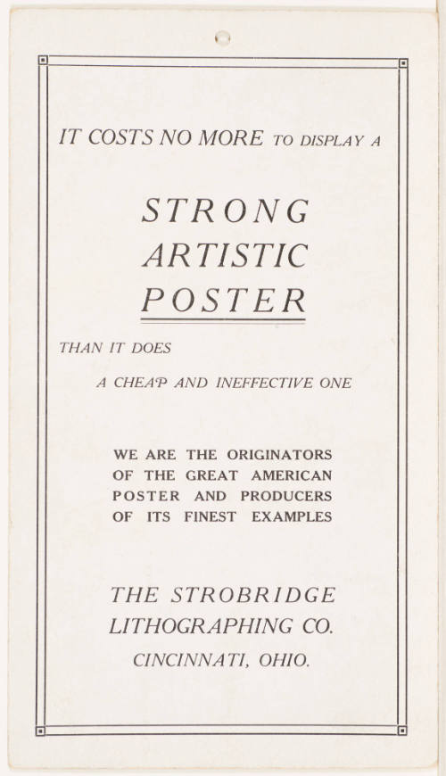 Calendar Card / August 1910