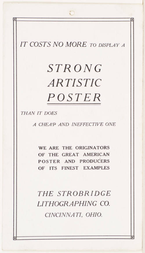 Calendar Card / October 1910