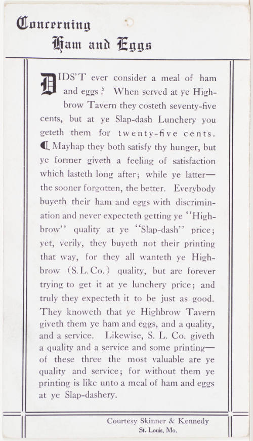 Calendar Card /  October 1911