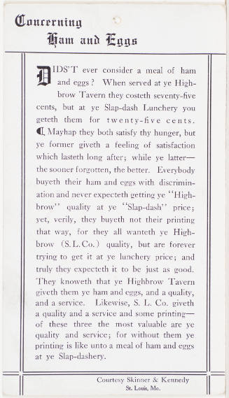 Calendar Card /  October 1911