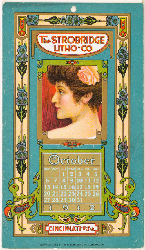Calendar Card /  October 1912