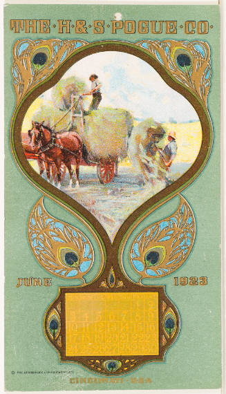 Calendar Card /  June 1923 H & S Pogue Co.