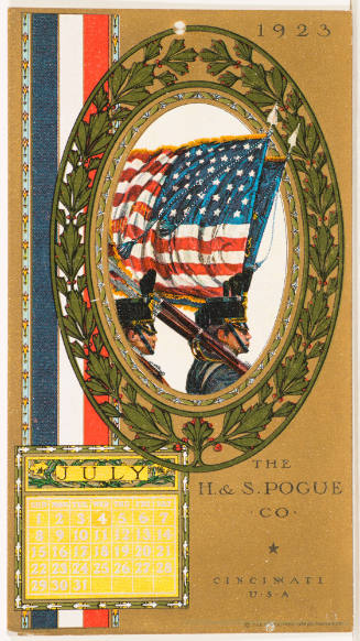 Calendar Card /  July 1923 H & S Pogue Co.