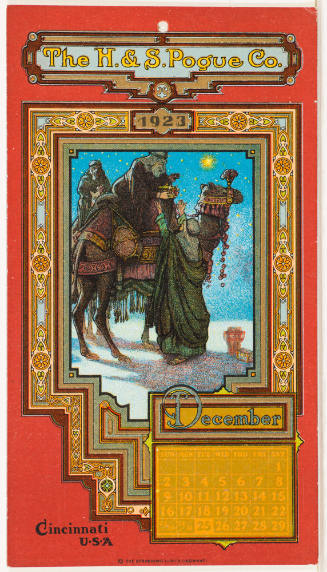 Calendar Card /  December 1923 H & S Pogue Co.