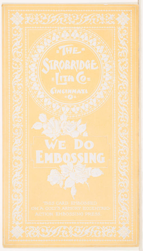 Advance Card / Strobridge Embossed Card