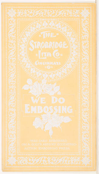 Advance Card / Strobridge Embossed Card