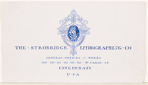 Calling Card / The Strobridge Lithographing Company