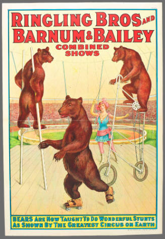 Ringling Bros and Barnum & Bailey Combined Shows: Bears Are Now Taught to Do Wonderful Stunts as Shown by the Greatest Circus on Earth